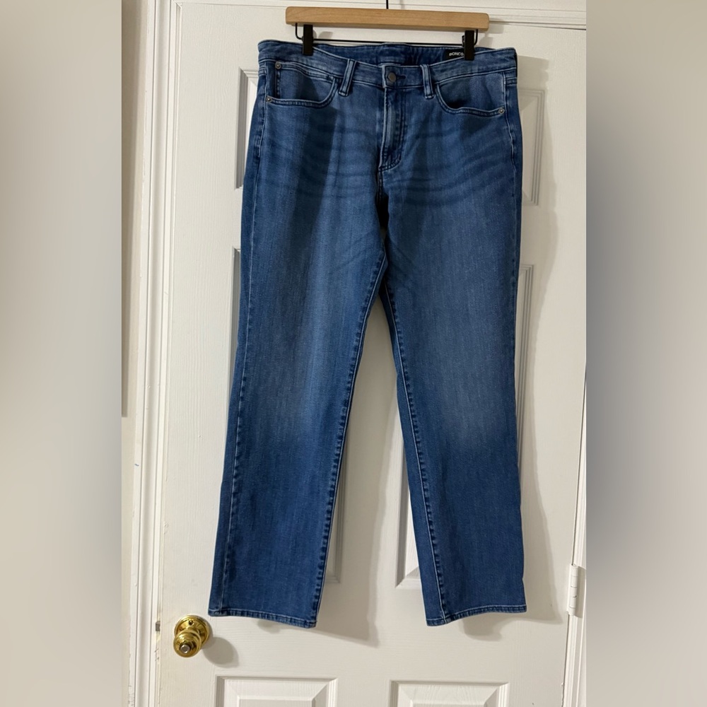 Bonobos Jeans Mens Blue Denim Pants‎ Straight Fit Stretch Casual 35/32
